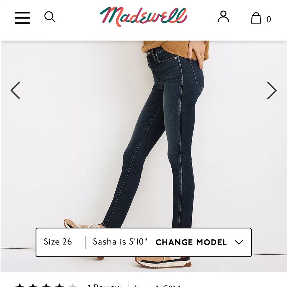Madewell high rise skinny Jean